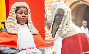 Paul Baffoe-Bonnie (Right) is Acting CJ as Gertrude Torkornoo (Left) is on suspension