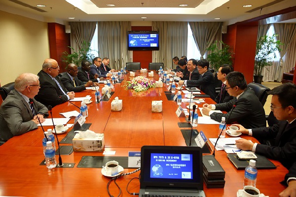 The two parties at the signing ceremony