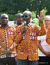 Dr. Paa Kwesi Nduom addressing the crowd at Ghanafest