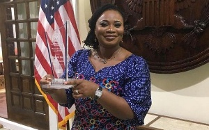 Chair of the Electoral Commission, Charlotte Osei was given Women of Courage Award for 2017
