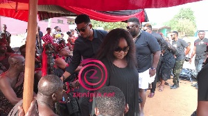 Many celebrities were there to support Nana Ama McBrown as she buried her mum
