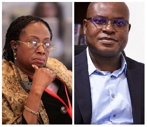 Former Chief Justice Sophia Akuffo and NPP's Richard Ahiagbah