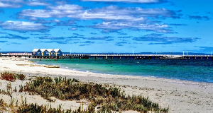 The family were stranded 4km off the coast in Geographe Bay