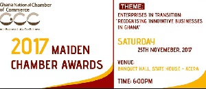 File photo; Official poster for the maiden Ghana Chamber Awards