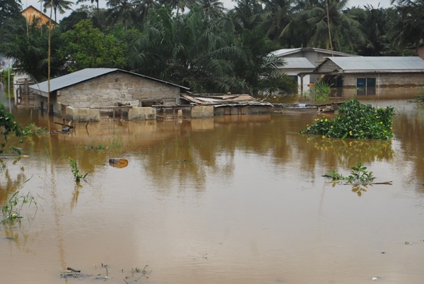 Flooded area in Ghana
