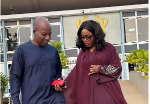 Majority Leader Mahama Ayariga (L) with his wife Majority Leader Mahama Ayariga (L) with his wife