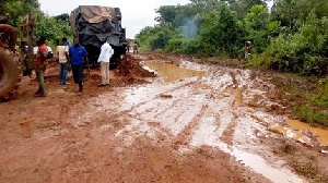 File photo of a muddy road