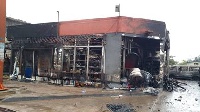 Remains of the GOIL fuel station that burnt