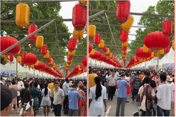 Chinese nationals and local visitors enjoy the vibrant Lantern Festival in Ghana