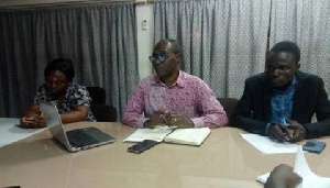 Mr. James Addy interacting with the media