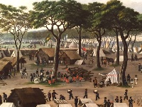 Painting at the National Art Gallery in Buenos Aires, showcasing the Paraguayan War of 1865