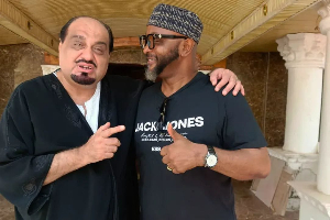 A photo of Yaw Ampofo-Ankrah and founder of Metro TV Talal Fattal