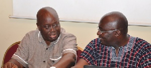 Dr Mahamudu Bawumia in a chat with Nana Akufo-Addo