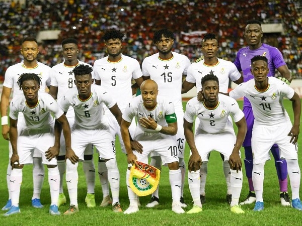 Black Stars line up ahead of a game