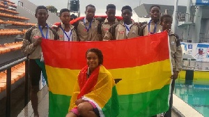Ghana's swimming team at a recent tournament