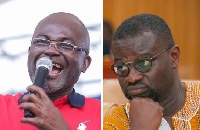 Frank Annoh-Dompreh (right), Kennedy Agyapong (left)