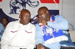 Paul Afoko (right) and NPP flagbearer Nana Akufo-Addo