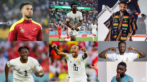 A photo of some of the most handsome Black Stars players