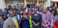Some of the NDC bigwigs with Dorcas Affo-Toffey, Jomoro MP