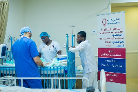 The medical team conducted life-saving cardiac catheterizations