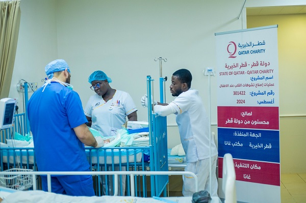 The medical team conducted life-saving cardiac catheterizations