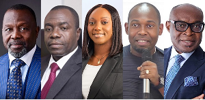 Dr Dominic Ayine(L) and others involved in the PDS case