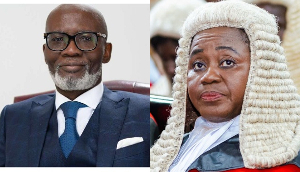 Gabby Asare Otchere-Darko and Chief Justice Araba Esaaba Sackey Torkornoo