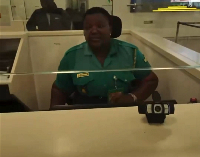 The officer has been transferred after she was seen in a video asking for money from a traveller