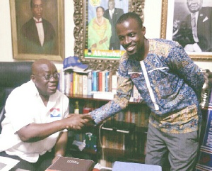 President Nana Addo Dankwa Akufo-Addo in a handshake with Awal Mohammed