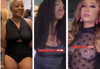 Some ladies captured in racy outfits at the 'All Black Party' event