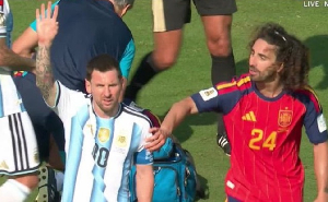 Messi And Cucurella 