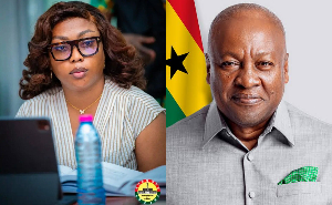 MP Phillis Naa Koryoo Okunor (L) and President John Dramani Mahama (R) MP Phillis Naa Koryoo Okunor (L) and President John Dramani Mahama (R)