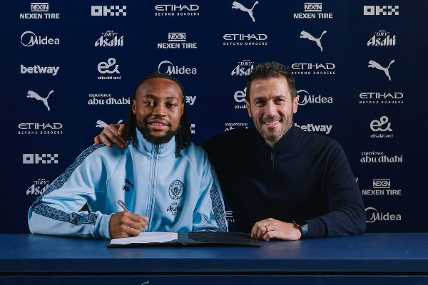 Manchester City complete the signing of Antoine Semenyo