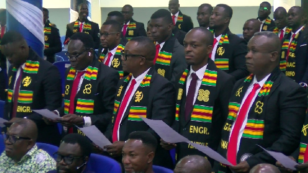 A group photograph of some of the engineers at the programme