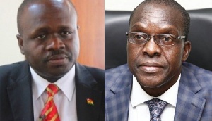 Dr Boamah (l) took a swipe at Bagbin (r) for his HIV/AIDS test proposal for aspirants