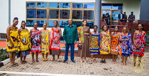 His Majesty King Mswati III of Eswatini with the Eswatini students