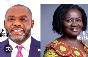 A photo collage of NPP, NDC running mates: Dr. Matthew Opoku Prempeh and Prof. Jane Naana Jane Opoku