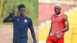 Frederick Asare (L) and Justice Blay (R) are among six players axed by Kotoko