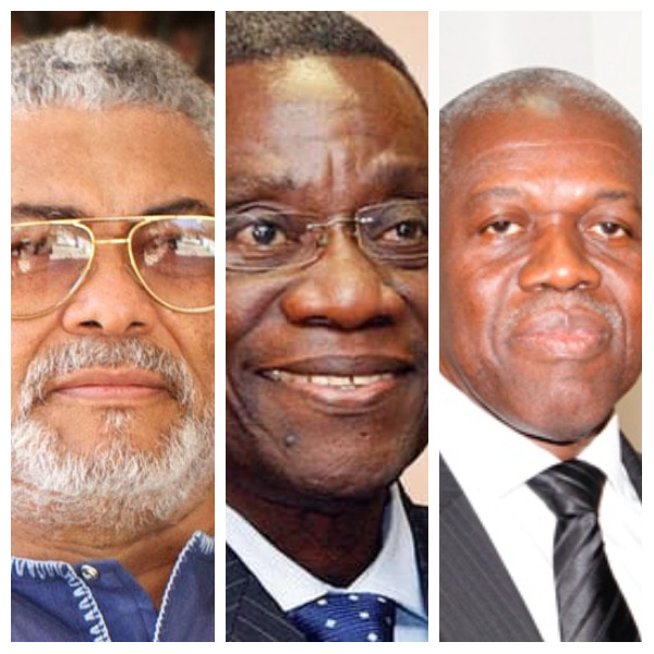 Former Presidents Rawlings, Atta Mills, and Amissah-Arthur