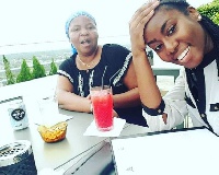 MzVee with her mother