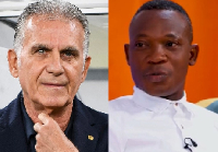 Black Stars coach Carlos Queiroz and his assistant John Paintsil
