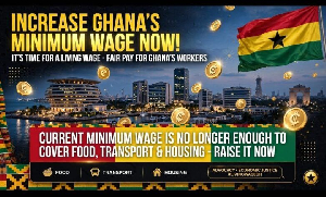 An image with inscription calling for wage increment