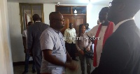 Some of the party leaders stranded at EC office