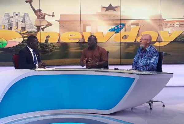 Matthew Nyindam (middle) on TV3's NewDay