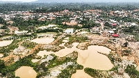 One of the aerial shots of the damage caused at Bepoh