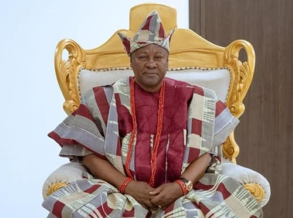 President John Mahama is now the Aare Atayeto Oodua of the Source