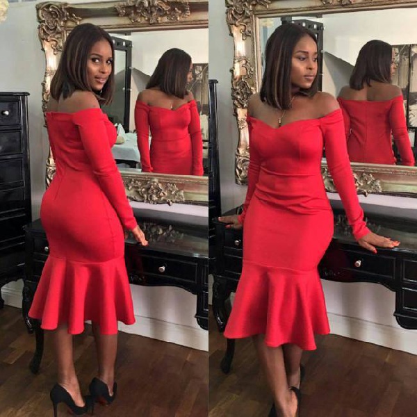 Berla Mundi stuns in red dress