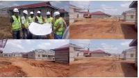 Construction work ongoing at the Madina Hospital