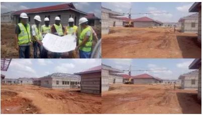 Construction work ongoing at the Madina Hospital