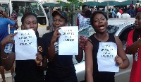 A demonstration by some KNUST students degenerated into chaos on Monday